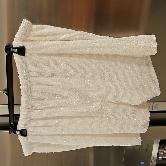 💕TRINA TURK💕 Idol Shorts ~ All That Glitters Sequin White XL NWT - Picture 9 of 12